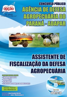 Agência de Defesa Agropecuária do Paraná (ADAPAR)-ASSISTENTE DE FISCALIZAÇÃO DA DEFESA AGROPECUÁRIA